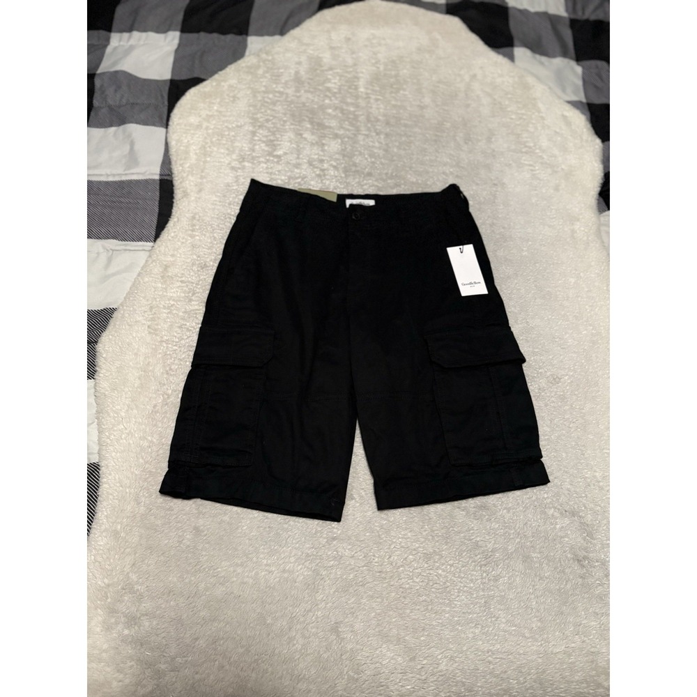 New Goodfellow Men's Black Cargo Utility Shorts Size 30 11" Inseam NWT